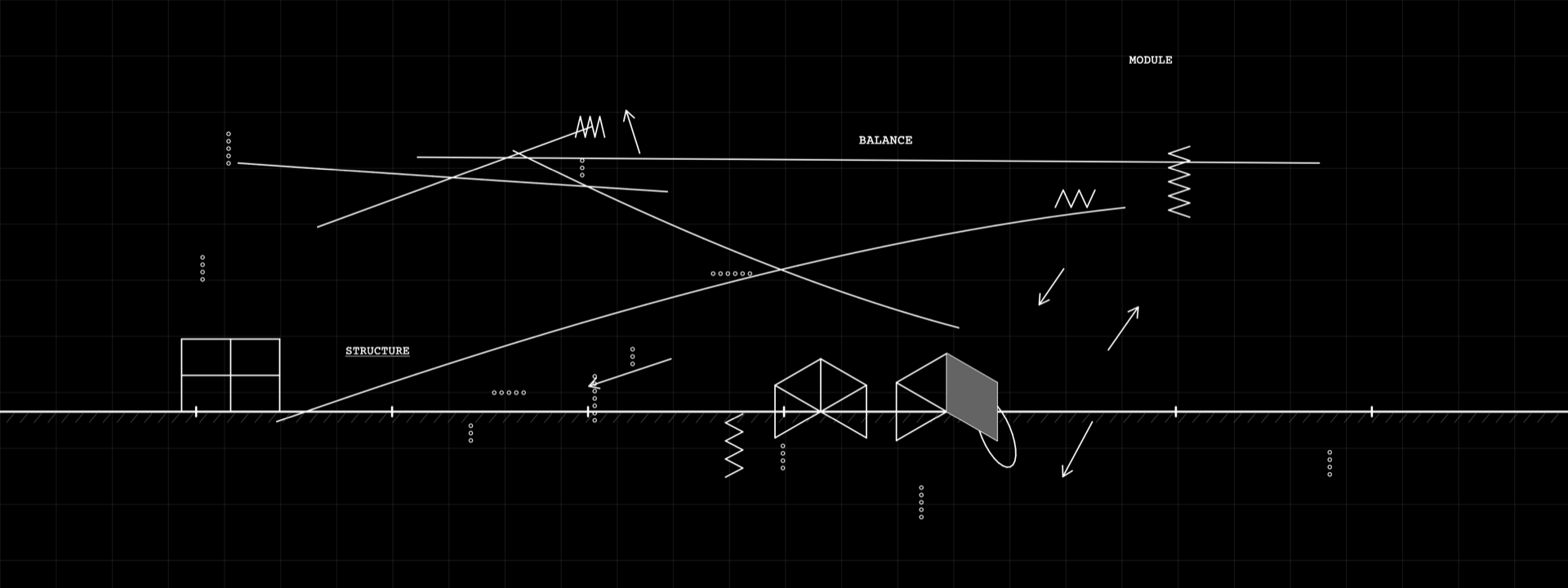 Abstract technical drawing — elevation, still preview